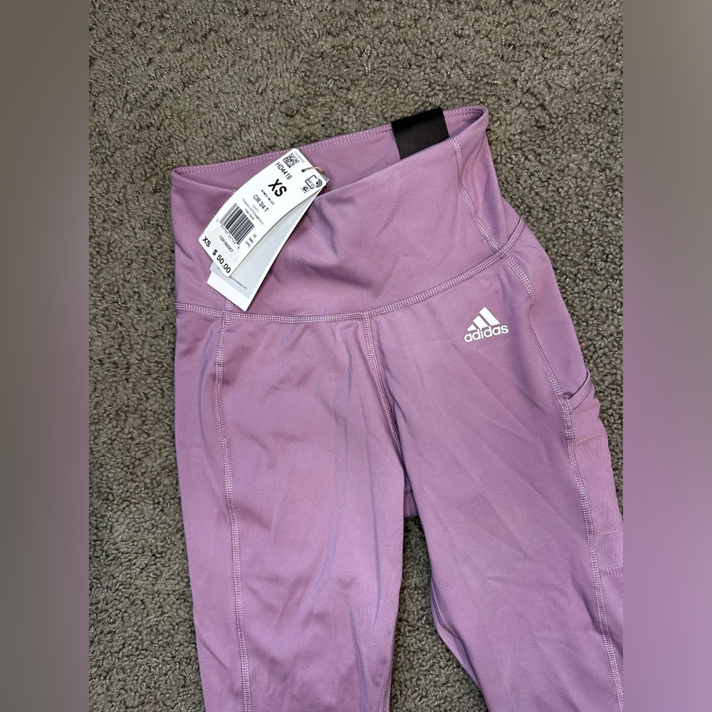Adidas Optime Stash Pocket crop leggings size Xs